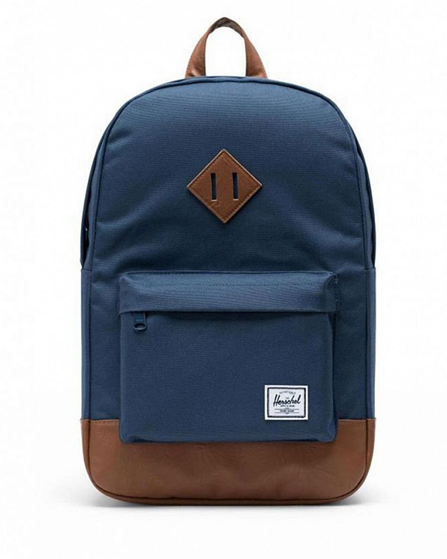 Рюкзак водоотталкивающий с отделом для 13 ноутбука Herschel Heritage Mid Navy Tan отзывы Рюкзак водоотталкивающий с отделом для 13 ноутбука Herschel Heritage Mid Navy Tan отзывы