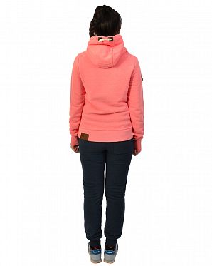 Толстовка женская с капюшоном Naketano Schmierlappen IX Coral Red Толстовка женская с капюшоном Naketano Schmierlappen IX Coral Red