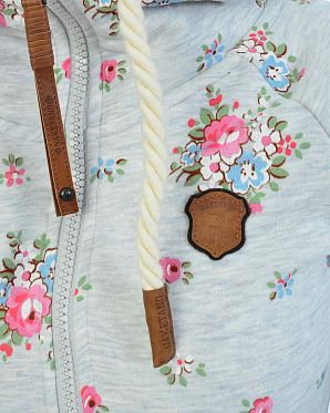 Толстовка женская на молнии с капюшоном Naketano Der Schnein Amazing Grey