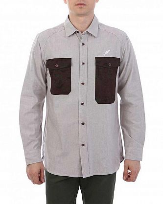 Рубашка мужская с длинным рукавом Publish Brand USA Terry Brown