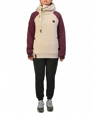 Толстовка женская с капюшоном Naketano So ein Otto IV Nasty Oma Bordeaux Melange Толстовка женская с капюшоном Naketano So ein Otto IV Nasty Oma Bordeaux Melange