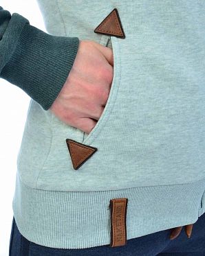 Толстовка женская с капюшоном на молнии Германия Naketano Mach Nasty Mint Jungle