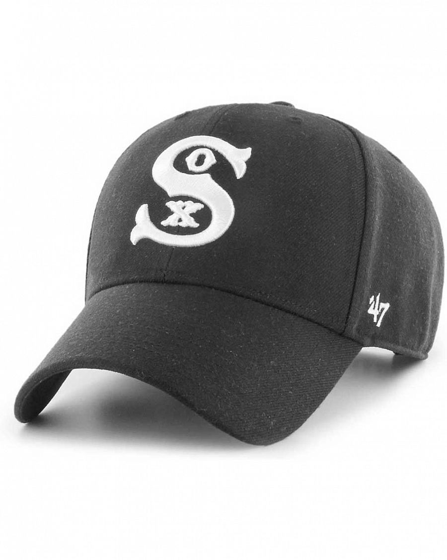 Бейсболка классическая с изогнутым козырьком '47 Brand MVP Chicago White Sox Black White отзывы