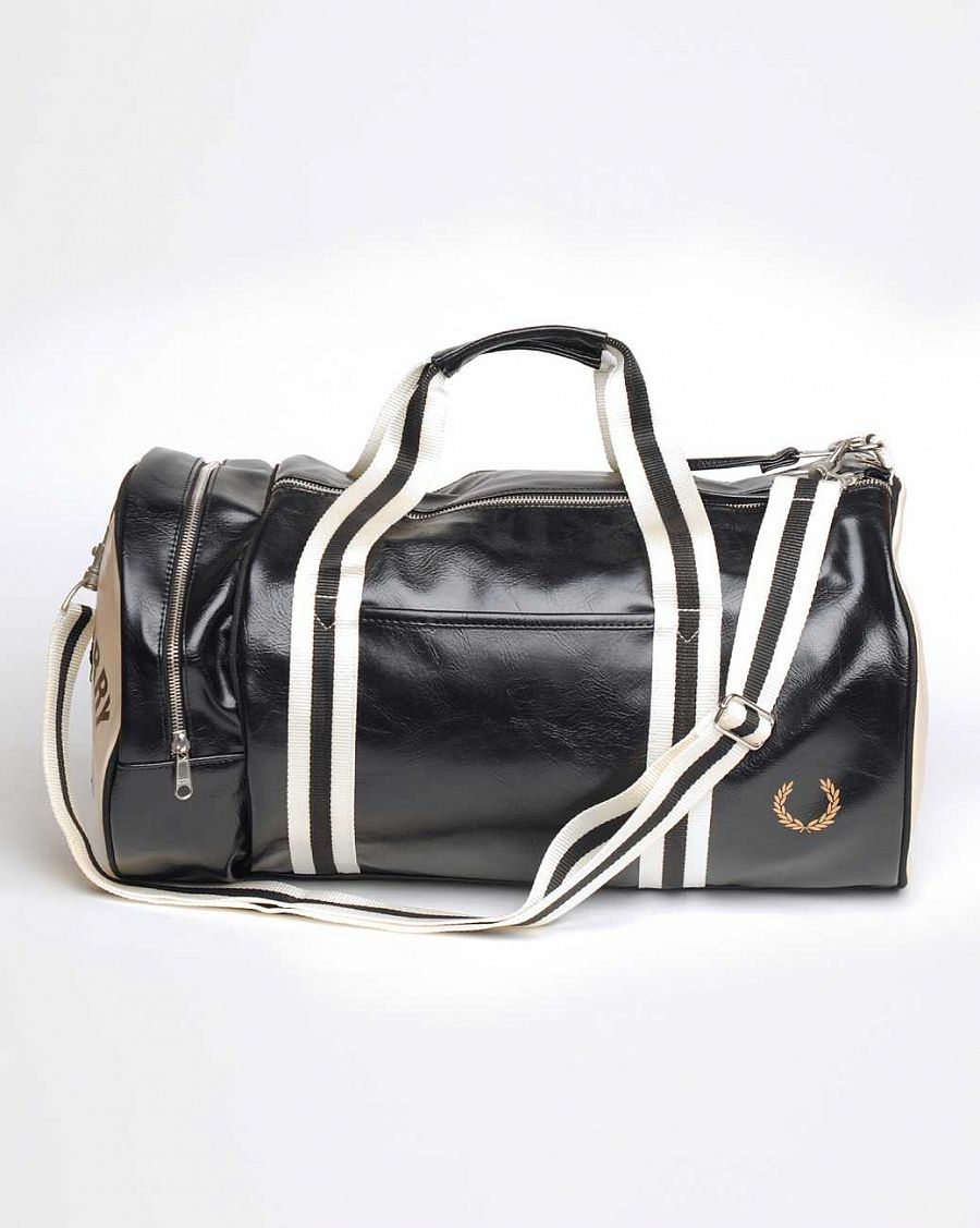 Сумка спортивная Fred Perry L1184 Classic Barrel Bag Black Ecru отзывы