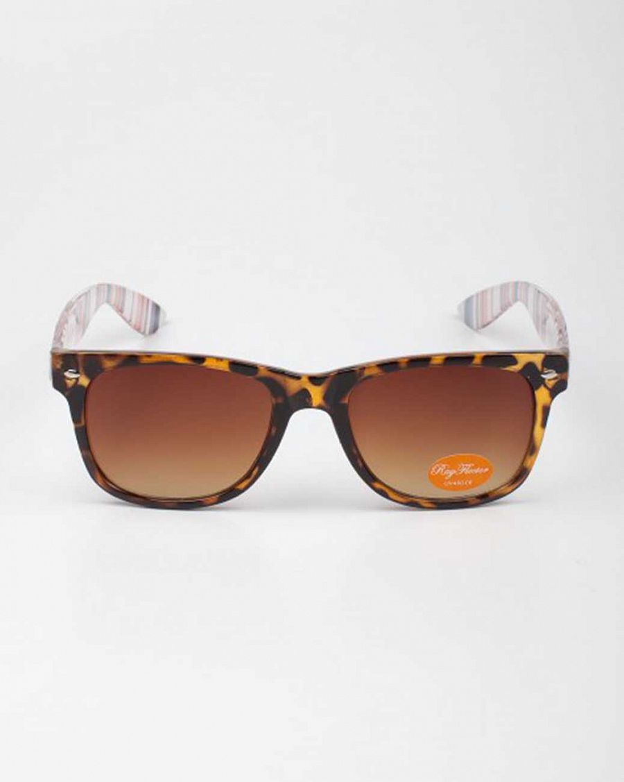 Очки Sunglasses Classic Modern Wayfarer Printed Arms Brown отзывы
