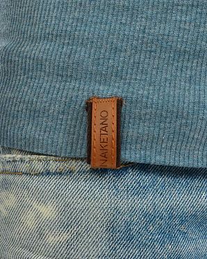 Футболка женская летняя на широкой резинке Naketano Wolle Pool Blue Melange