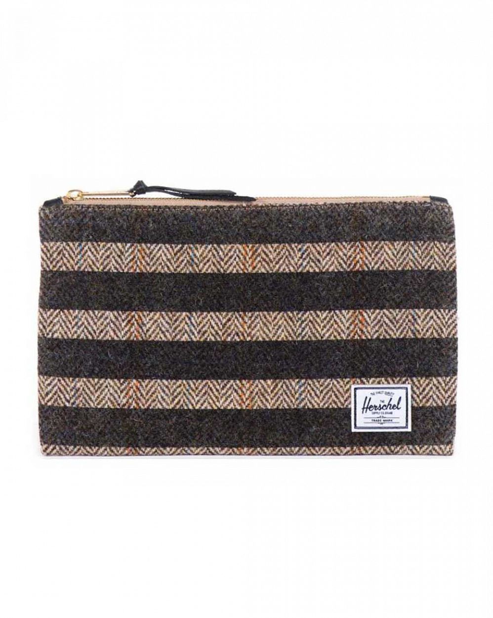 Клатч Herschel Network Medium Harris Tweed Black Stripe отзывы