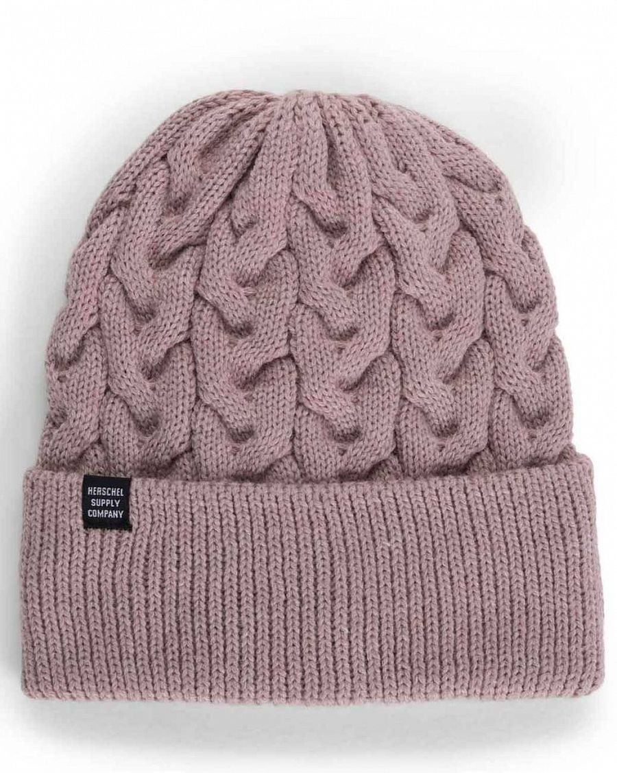 Шапка женская зимняя с подворотом Herschel Knoll Heather Ash Rose отзывы Шапка женская зимняя с подворотом Herschel Knoll Heather Ash Rose отзывы