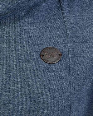 Толстовка женская длинная с высоким воротом Naketano Schniedelwutz Indigo Blue Mel Толстовка женская длинная с высоким воротом Naketano Schniedelwutz Indigo Blue Mel