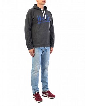 Толстовка мужская кенгуру с капюшоном Wesc Baseball Dark Grey Толстовка мужская кенгуру с капюшоном Wesc Baseball Dark Grey