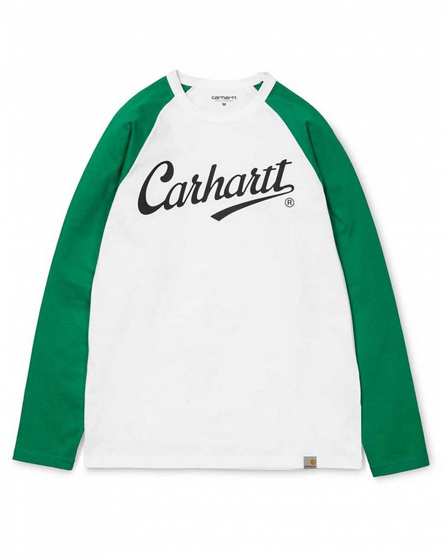 Футболка с длинным рукавом Carhartt WIP LS League T-Shirt White Green отзывы