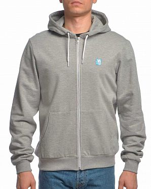 Толстовка мужская на молнии с капюшоном Iriedaily Desire Effect Grey Mel