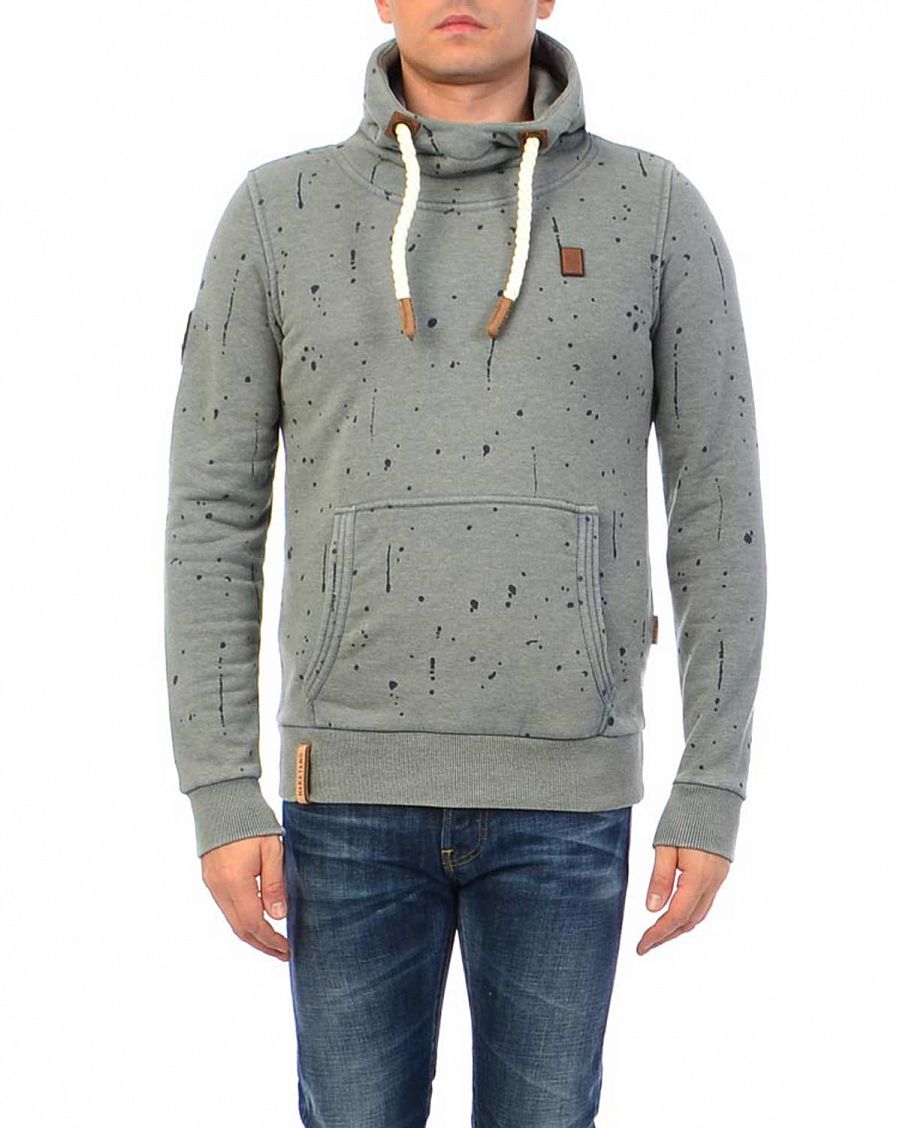 Толстовка мужская с капюшоном Naketano Gelobtes Land Heritage Dark Grey ...