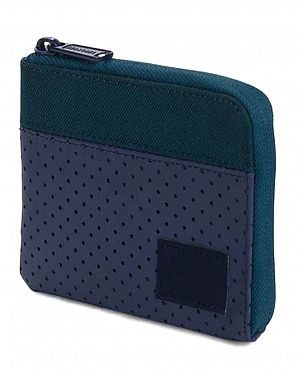 Кошелек на молнии и слотом для карт Herschel Johnny Aspect Teal Peact