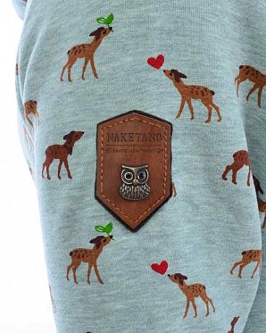 Толстовка женская с капюшоном Naketano Die Finnen Kommen Wiederkauer Grun Melange