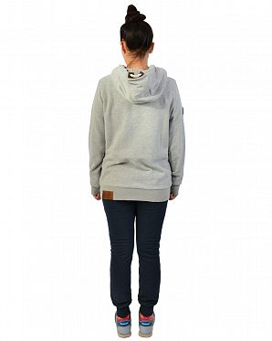 Толстовка женская с капюшоном Naketano Hier ist der Manager Grey Melange