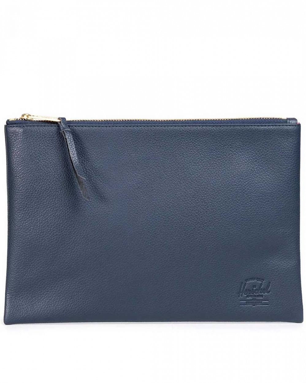 Папка Чехол Herschel Network Leather Large Navy отзывы