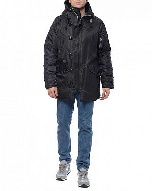 Пуховик водонепроницаемый на гусином пуху Корея NudeBones Black Пуховик водонепроницаемый на гусином пуху Корея NudeBones Black