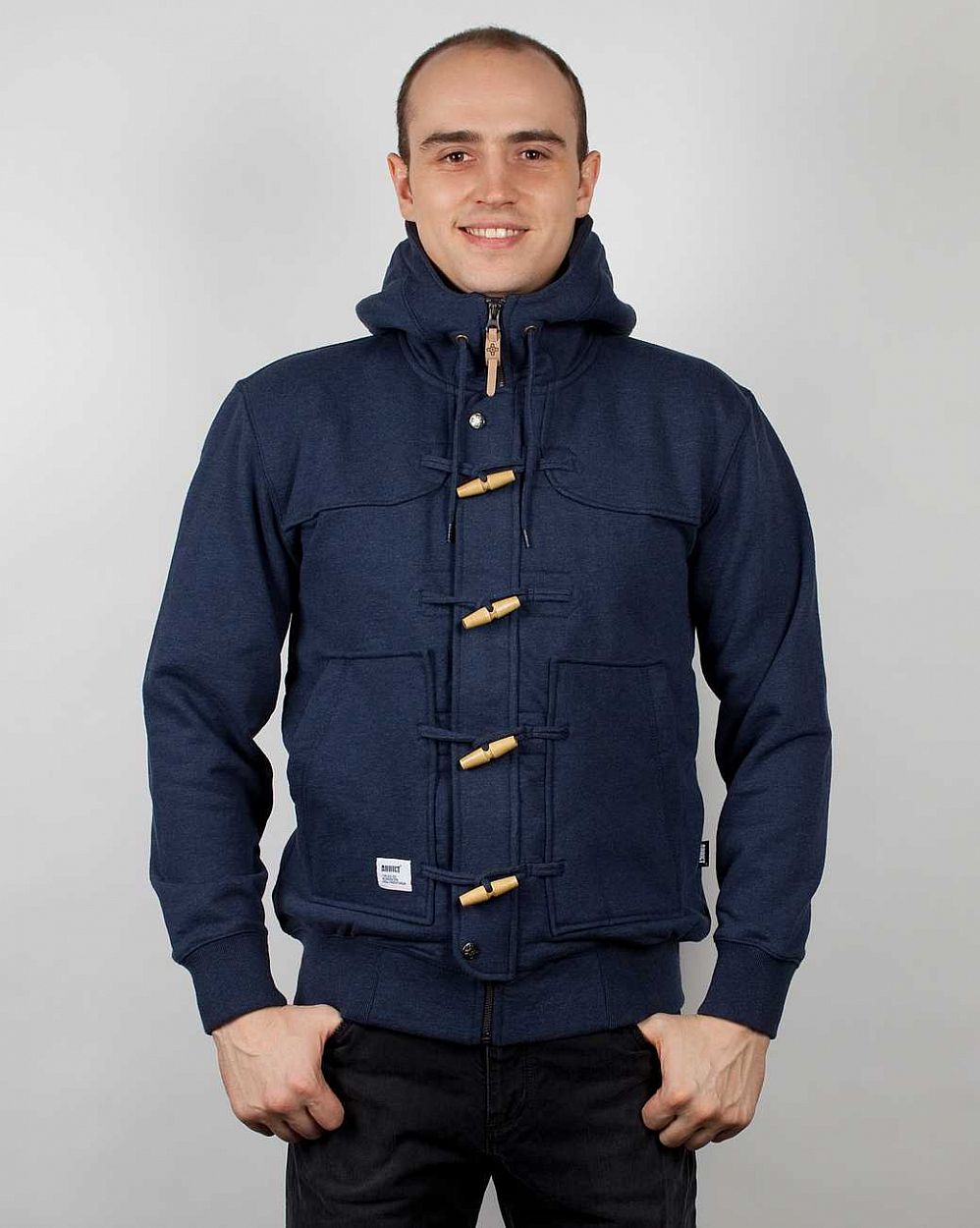 купить Толстовка Addict Duffle Sweat Naval Heather-226 в Москве купить Толстовка Addict Duffle Sweat Naval Heather-226 в Москве