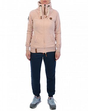 Толстовка женская на молнии с высоким воротом Naketano Monsterbumserin Pastel Pink