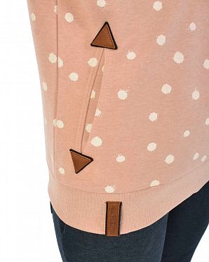 Толстовка женская с капюшоном Naketano Genitalalarm Dusty Pink Melange Толстовка женская с капюшоном Naketano Genitalalarm Dusty Pink Melange