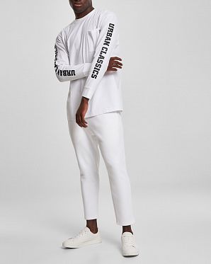 Футболка с длинным рукавом Urban Classics Logo Boxy Pocket White Футболка с длинным рукавом Urban Classics Logo Boxy Pocket White