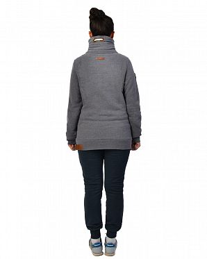 Толстовка женская на молнии с высоким воротом Naketano Monsterbumserin pimped Scarface Mel Толстовка женская на молнии с высоким воротом Naketano Monsterbumserin pimped Scarface Mel