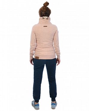 Толстовка женская на молнии с высоким воротом Naketano Monsterbumserin Pastel Pink