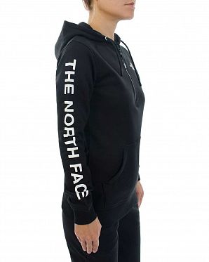 Толстовка на молнии флисовая женская The North Face 1/4 Zip Hoodie Black