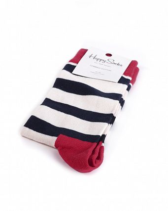 Носки мужские Happy Socks Combed Cotton Stripes White