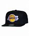 Бейсболка с прямым козырьком Mitchell and Ness WOOL SOLID Los Angeles Lakers Black