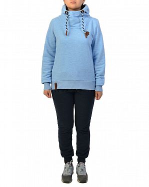 Толстовка женская с капюшоном Naketano Schmierlappen Jeck VI Amazing Blue Толстовка женская с капюшоном Naketano Schmierlappen Jeck VI Amazing Blue