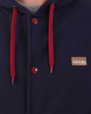 Толстовка бомбер мужская с капюшоном Iriedaily College Navy