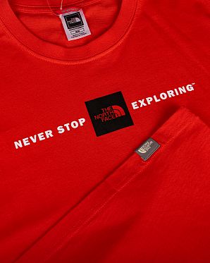 Футболка мужская The North Face Never Stop Exploring Box Red Футболка мужская The North Face Never Stop Exploring Box Red