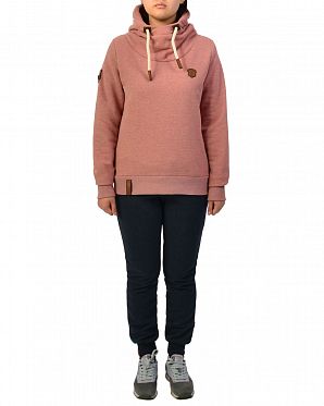 Толстовка женская с капюшоном Naketano Schmierlappen IX Foggy Rose Mel Толстовка женская с капюшоном Naketano Schmierlappen IX Foggy Rose Mel