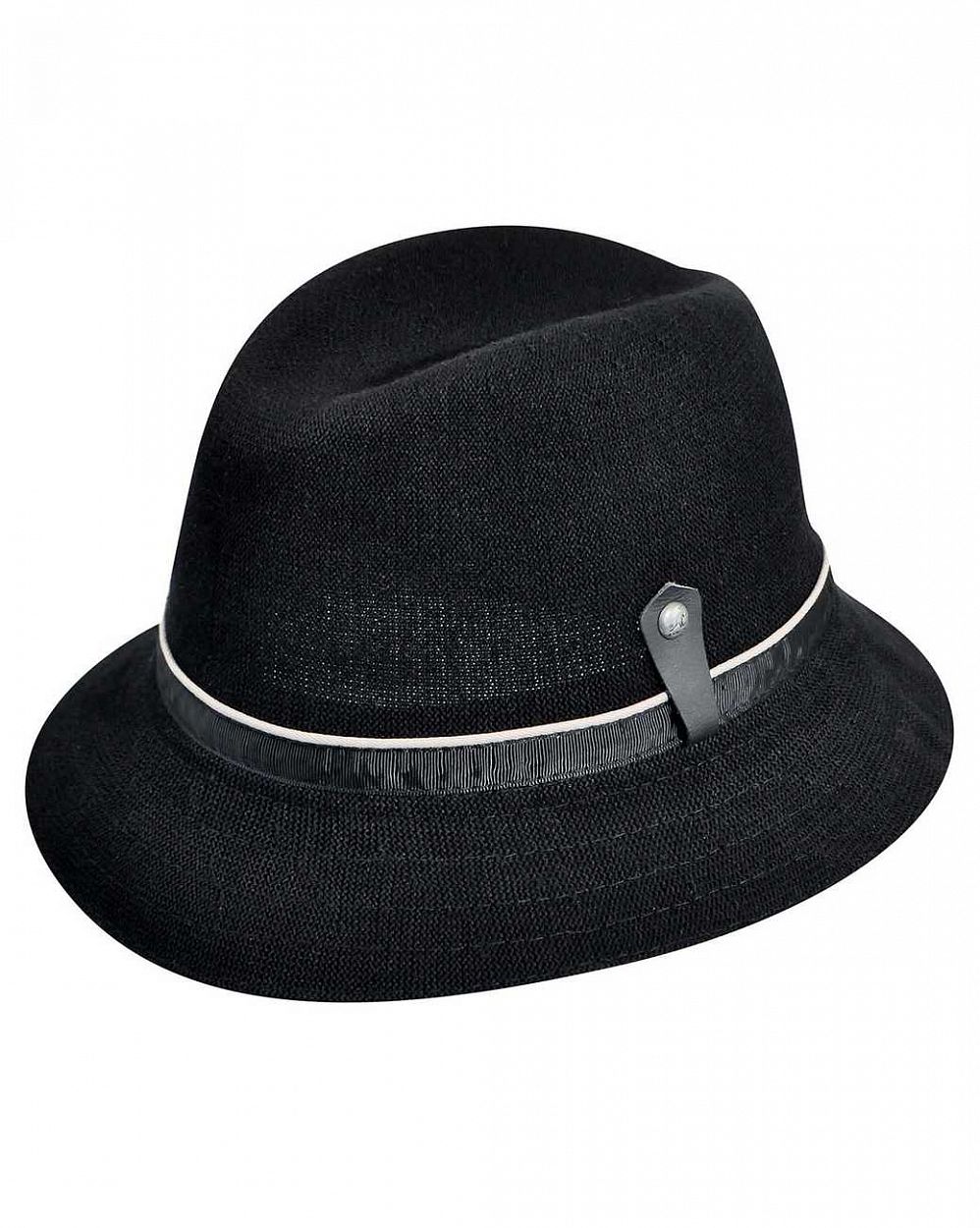 Панама Kangol Hemp Down Brim Fedora black grey отзывы