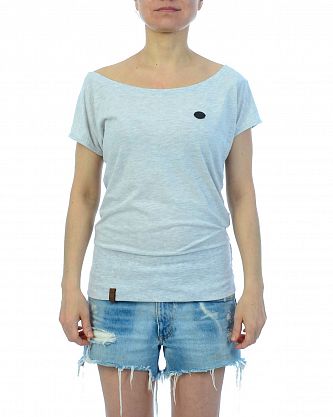 Футболка женская летняя на широкой резинке Naketano Wolle X Amazing Grey Melange