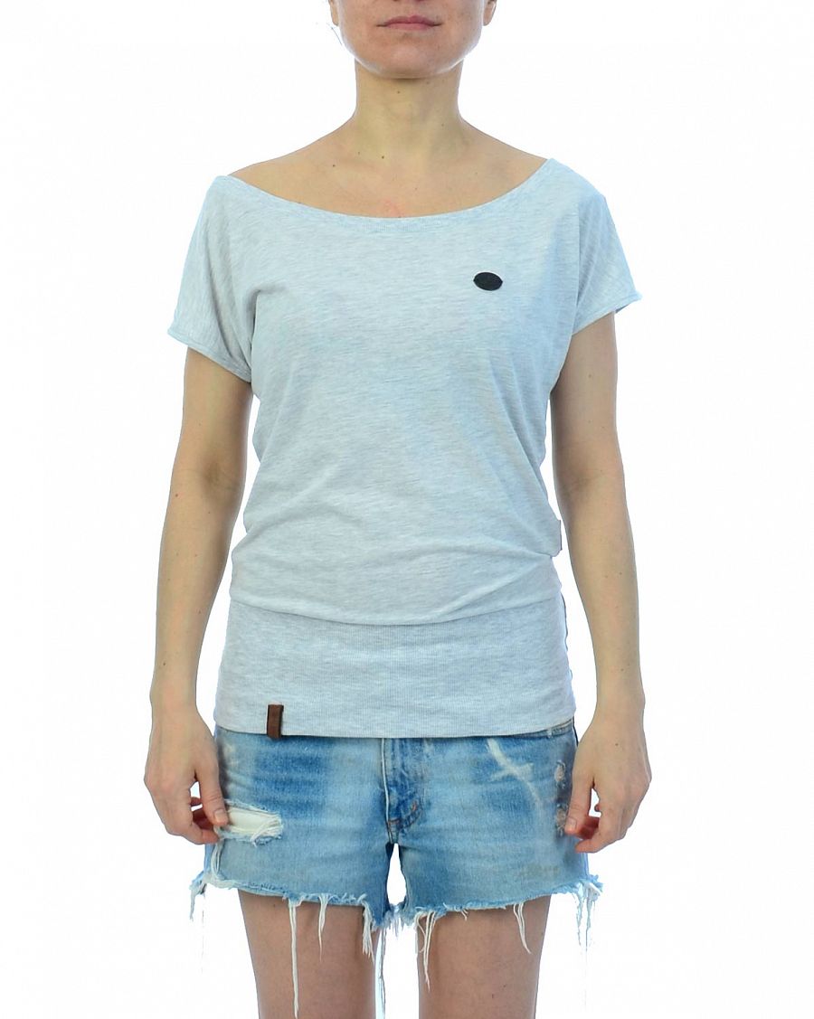 Футболка женская летняя на широкой резинке Naketano Wolle X Amazing Grey Melange отзывы Футболка женская летняя на широкой резинке Naketano Wolle X Amazing Grey Melange отзывы