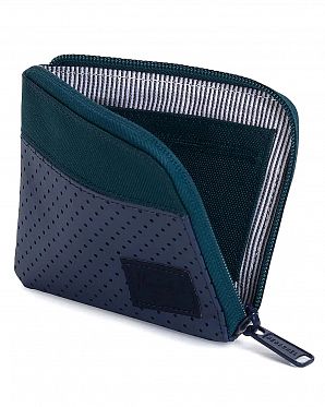 Кошелек на молнии и слотом для карт Herschel Johnny Aspect Teal Peact