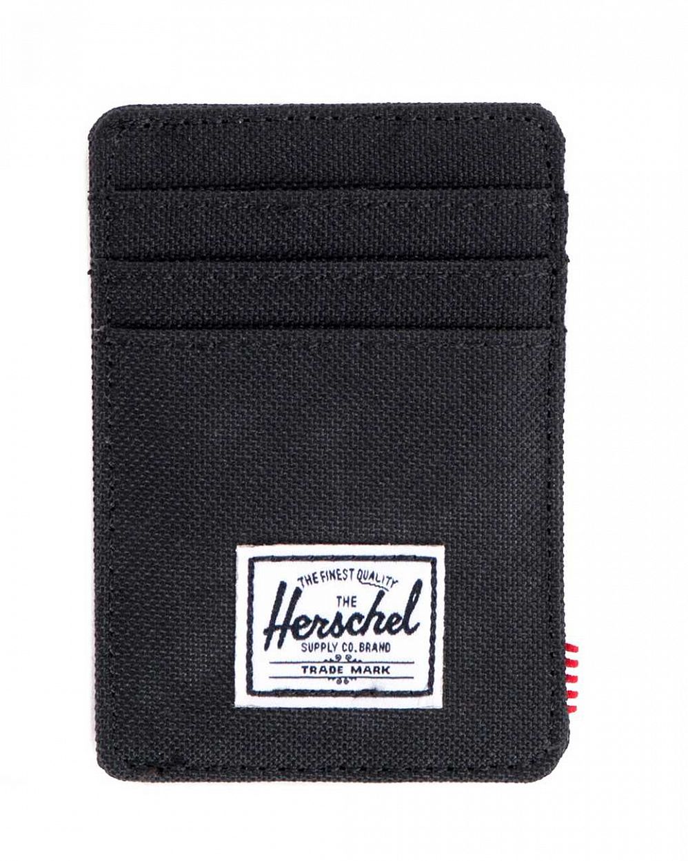 Кейс для кредиток на клипе Herschel Raven Black отзывы