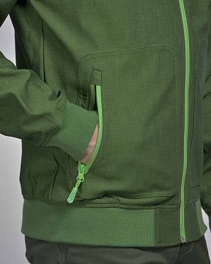 Ветровка водоотталкивающая на флисе Iriedaily City Shield Green Black