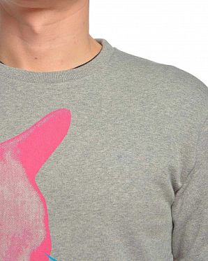 Толстовка мужская свитшот Wesc Bzzzt Grey Melange