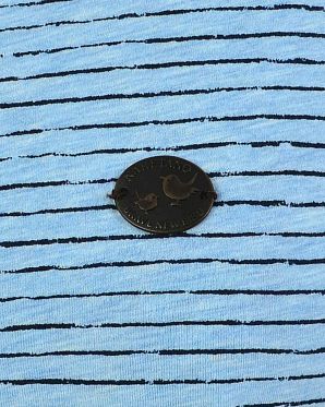 Футболка женская летняя на широкой резинке Naketano Wolle Dizzy VIII Amazing Blue Melange