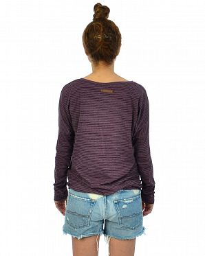 Футболка женская с длинным рукавом Naketano Zeich ma Titten V Bordeaux Melange Футболка женская с длинным рукавом Naketano Zeich ma Titten V Bordeaux Melange