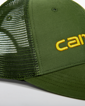 Бейсболка сетка Carhartt Style # 101195 Canvas Mesh-Back Logo Graphic Cap Green/Gold