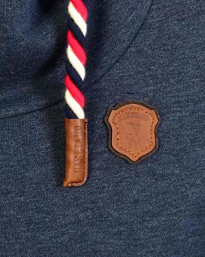 Толстовка женская с капюшоном Naketano Schmierlappen Jeck VI Indigo Blue Толстовка женская с капюшоном Naketano Schmierlappen Jeck VI Indigo Blue