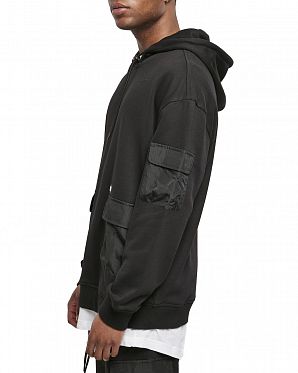 Толстовка мужская с капюшоном Urban Classics Commuter Hoody Black Толстовка мужская с капюшоном Urban Classics Commuter Hoody Black