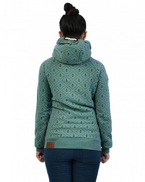 Толстовка женская на молнии с капюшоном Naketano Jennifer Hart IV Green Melange