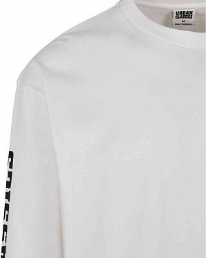 Футболка с длинным рукавом Urban Classics Logo Boxy Pocket White Футболка с длинным рукавом Urban Classics Logo Boxy Pocket White
