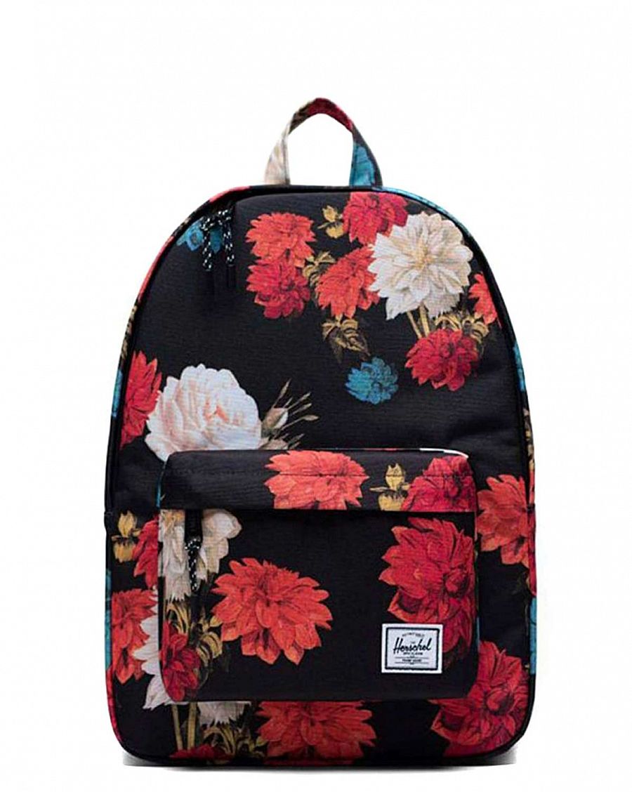 Рюкзак водостойкий универсальный Herschel Classic Mid Vintage Floral Black отзывы